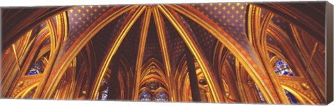 Framed Interior, Sainte Chapelle, Paris, France Print