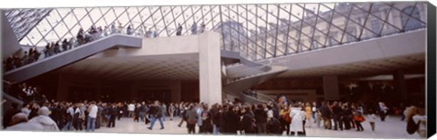 Framed Tourists in a museum, Louvre Museum, Paris, France Print