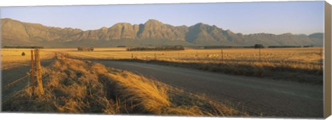 Framed Road running through a farm, South Africa Print