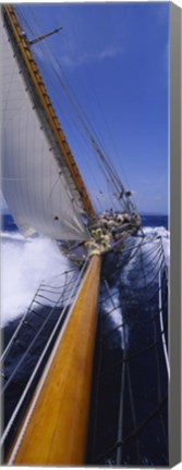 Framed Yacht Mast Caribbean Print