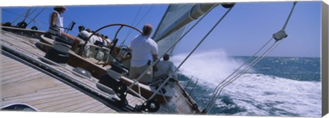 Framed Group of people racing in a sailboat, Grenada Print