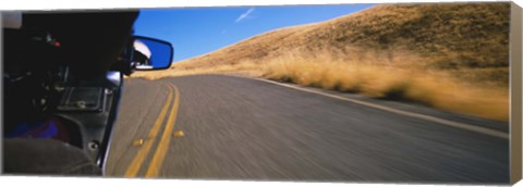 Framed Motorcycle on a road, California, USA Print