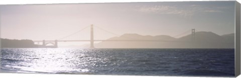 Framed Golden Gate Bridge on a hazy day, California Print