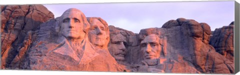 Framed Mount Rushmore, South Dakota (red hue) Print