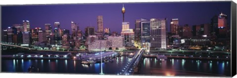 Framed Buildings on the waterfront, Sydney, Australia Print