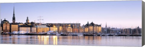 Framed Buildings on the waterfront, Old Town, Stockholm, Sweden Print