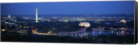 Framed Panoramic view of Washington DC Print