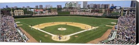 Framed Cubs playing in Wrigely Field, USA, Illinois, Chicago Print