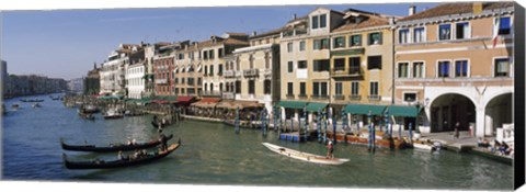 Framed View of the Grand Canal, Venice Italy Print