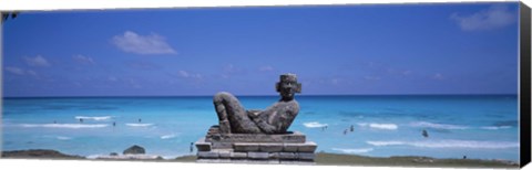 Framed Chac Mool Altar, Cancun, Mexico Print