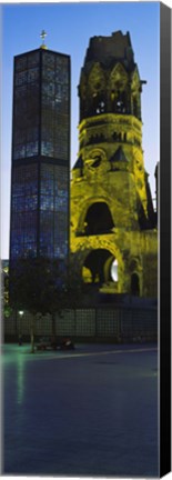 Framed Tower of a church, Kaiser Wilhelm Memorial Church, Berlin, Germany Print