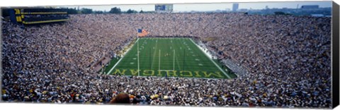 Framed University Of Michigan Football Game, Michigan Stadium, Ann Arbor, Michigan, USA Print