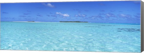 Framed Island in the ocean, Maina, Cook Islands Print
