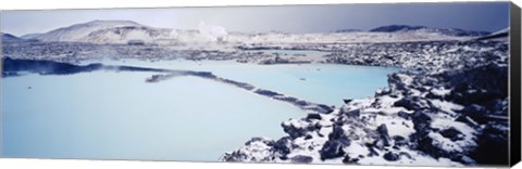 Framed High angle view of a hot spring, Iceland Print