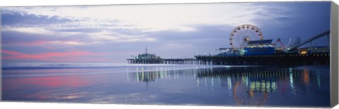 Framed Pier with a ferris wheel, Santa Monica Pier, Santa Monica, California, USA Print