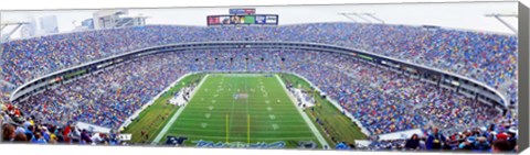 Framed NFL Football, Ericsson Stadium, Charlotte, North Carolina, USA Print