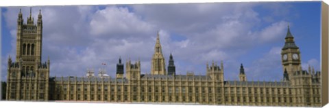 Framed Facade Of Big Ben And The Houses Of Parliament, London, England, United Kingdom Print