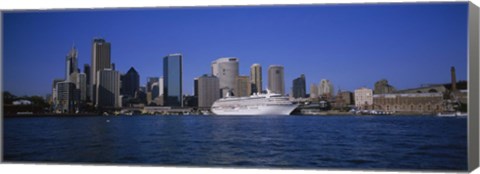 Framed Skyscrapers On The Waterfront, Sydney, New South Wales, United Kingdom, Australia Print