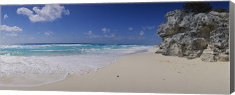 Framed Rock formation on the coast, Cancun, Quintana Roo, Mexico Print