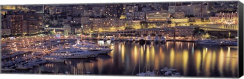 Framed Harbor, Monte Carlo, Monaco Print