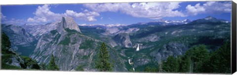 Framed Nevada Fall And Half Dome, Yosemite National Park, California Print