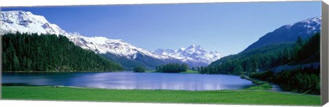 Framed Lake Silverplaner St Moritz Switzerland Print