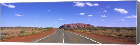 Framed Road and Ayers Rock Australia Print