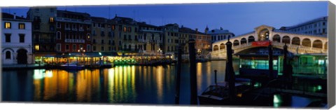 Framed Grand Canal and Rialto Bridge Venice Italy Print