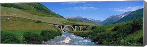 Framed Railway Bridge Switzerland Print