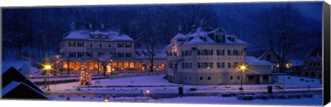 Framed Christmas Lights, Hohen-Schwangau, Germany Print