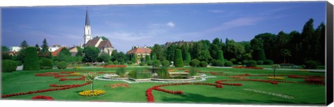 Framed Garden At Schonbrunn Palace (Schloss Schonbrunn), Vienna, Austria Print