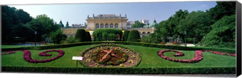 Framed Flower Clock, Stadtpark, Vienna, Austria Print