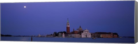 Framed Moon over San Giorgio Maggiore Church Venice Italy Print