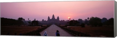 Framed Angkor Wat at dusk, Cambodia Print