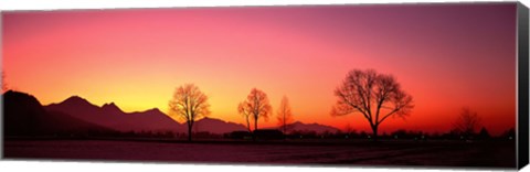 Framed Evening, Schwangau, Germany Print