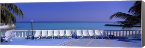 Framed Lounge Chairs, Giraavaru, Maldives Print