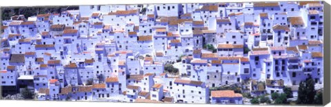 Framed White washed buildings, Casares, Andalucia, Spain Print