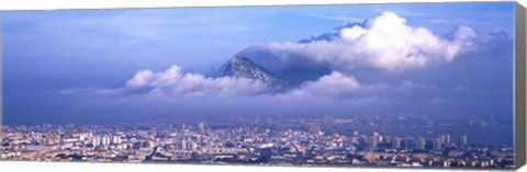 Framed Rock Of Gibraltar, Andalucia, Spain Print