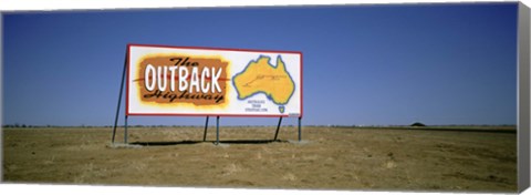 Framed Billboard on a landscape, Outback, Australia Print