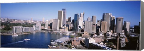 Framed Skyscrapers in a city, Sydney, New South Wales, Australia Print