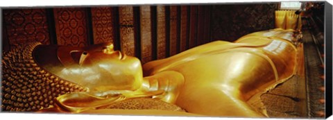 Framed Thailand, Bangkok, Wat Po, Reclining Buddha Print