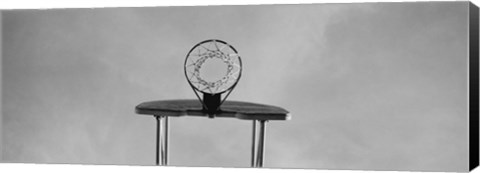 Framed Low angle view of a basketball hoop Print