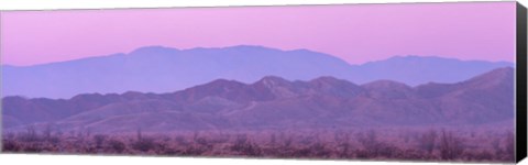 Framed Desert At Sunrise, Anza Borrego California, USA Print