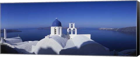 Framed Church Roof, Greece Print