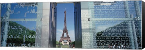 Framed Eiffel Tower through a Window, Paris, France Print