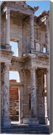 Framed Turkey, Ephesus, facade of library ruins Print