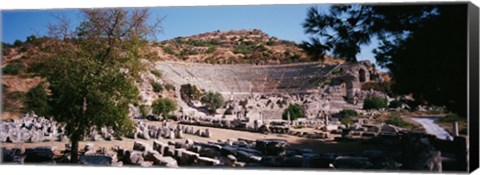 Framed Turkey, Ephesus, main theater ruins Print