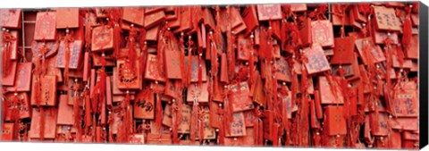 Framed Prayer offerings at a temple, Dai Temple, Tai&#39;an, China Print