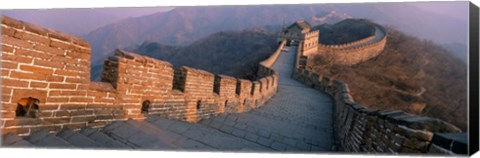 Framed High angle view of the Great Wall Of China, Mutianyu, China Print