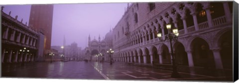 Framed Fog Over Saint Marks Square, Venice, Italy Print